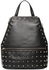 Lauren by Ralph Lauren 431611149001 Arley Blaine Studded Medium Fashion Backpack for Women - Leather, Black