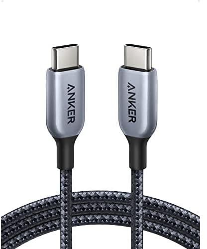 Anker 765 USB C to USB C Cable (140W 6ft Nylon), USB 2.0 Fast Charging USB C Cable for MacBook Pro 2021, iPad Pro, iPad Air 4th, Samsung Galaxy S21, Pixel, and More