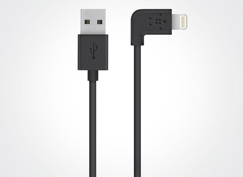 Angled Lightning Charge Cable