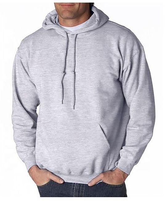 Men's Hooded Sweatshirt - Long Sleeves -grey