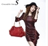 Women Red Leather Handbag k507