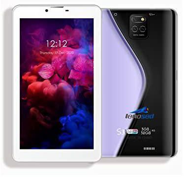Lenosed S3, Tablet 7 Inch Dual Sim Android 8.1, 32GB, 3GB DDR3, 4G, Wi-Fi, Dual Camera (Black)