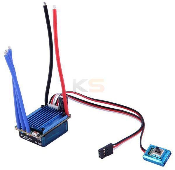 Racing 25A ESC Brushless Electric Speed Controller For RC Car Truck-Blue