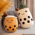 Zzlush Plush Doll Figurine Toy Pet Pillow Animal, 25/35cm Cute Cartoon Fruit Bubble Tea Cup Shaped Pillow With Suction Tubes Real-life Stuffed Soft Back Cushion Funny Boba Food