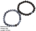 2 IN 1 Crystal Matts Stone Beads Bracelet Black,Blue Gray