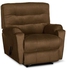 Velvet Upholstered Classic Recliner Chair With Bed Mode Brown 92x95x80cm