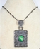 Magdy Mosaad Jewelry Oxidized Brass Necklace - Gold & Green