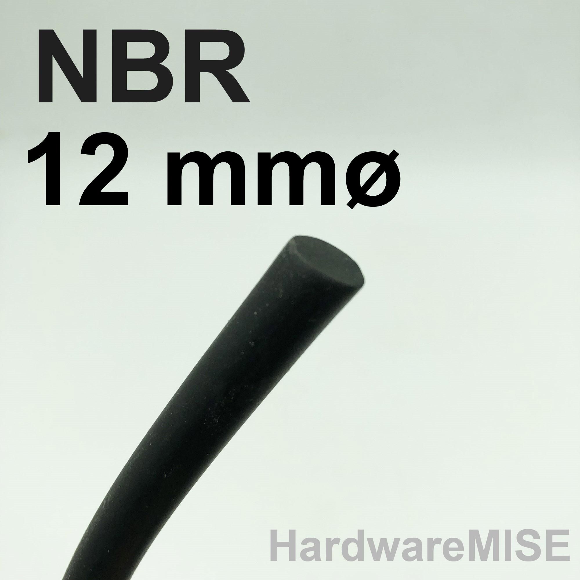 Hardwaremise NBR Cord 12mm Buna-N O-Ring Cord Nitrile Rubber Round