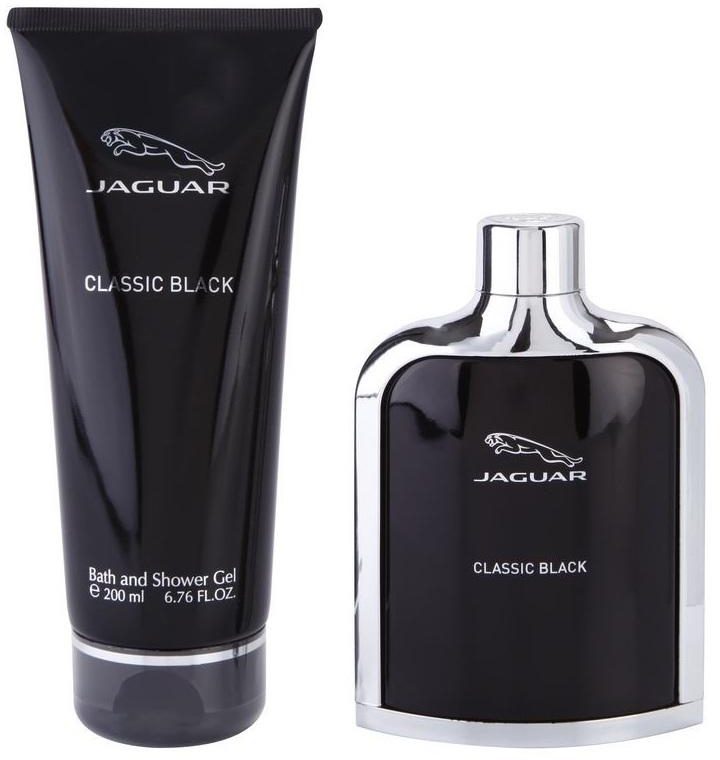 Jaguar Classic Black Perfume Gift Set For Men (Jaguar Classic Black Perfume 100ml EDT + Bath & Shower Gel 200ml)