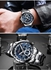 Curren Watch – Silver & Blue Quartz Chronograph Waterproof Stainless Steel