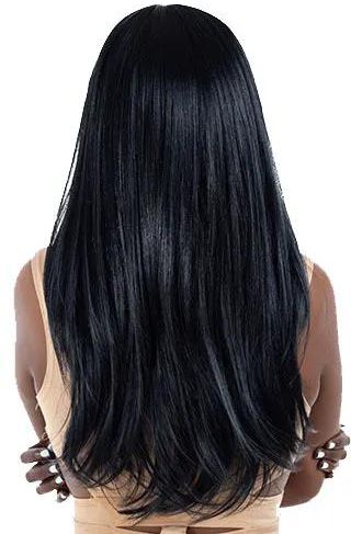 Fashion women's wig synthetic hair high temperature silk wig nature black  wig