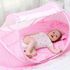 Happy Baby New Born Cushioned Foldable Baby Crib With Net - Multicolour