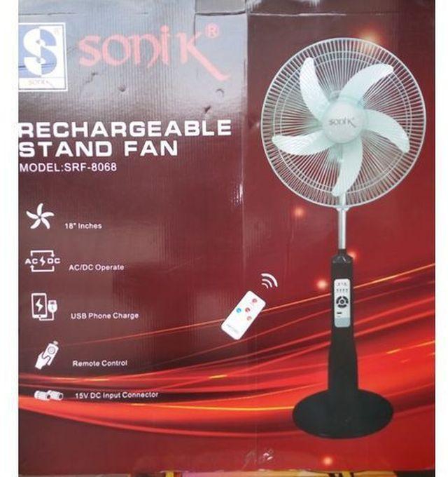 Sonik Rechargeable Stand Fan With Powerbank