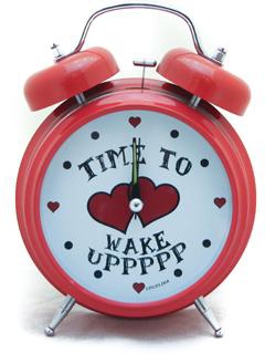 'Time to Wake Up' Red Alarm Clock