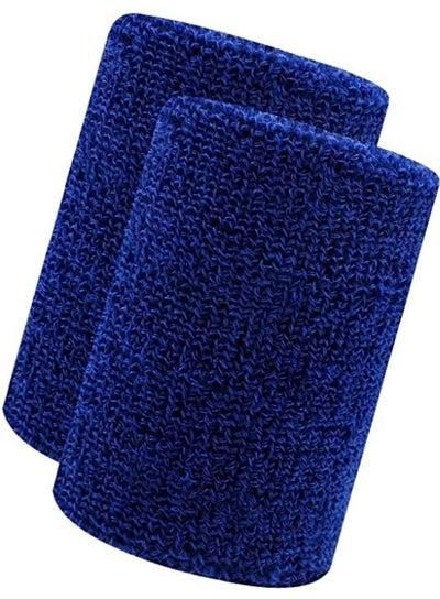 Sports Sweatband Wristband Soft Thicken Cotton,for Tennis Gymnastics Football Basketball, Running Athletic Sports (BLUE)