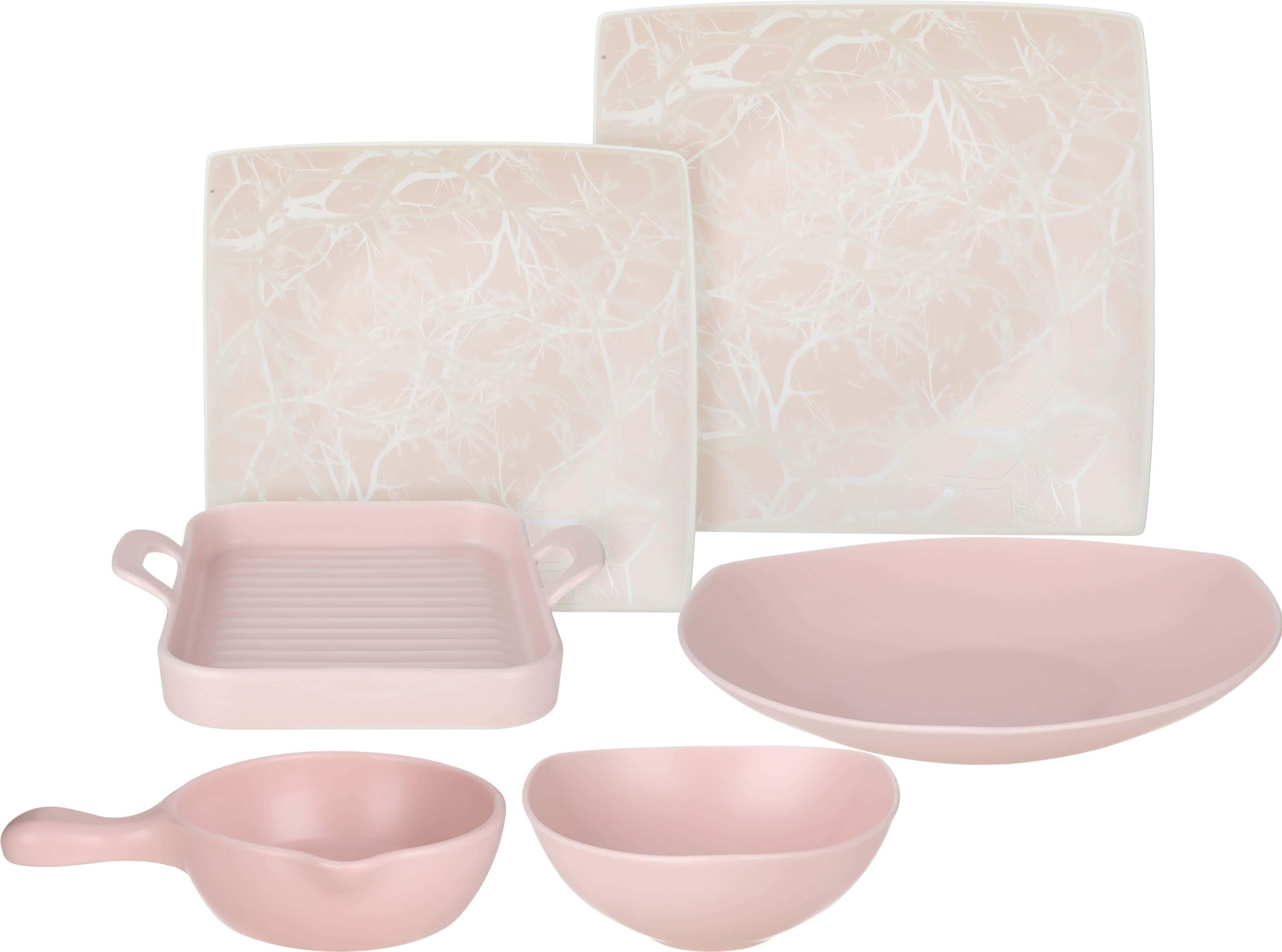 Get Lotus Porcelain Dinner Set, 26 Pieces - Cashmere with best offers | Raneen.com