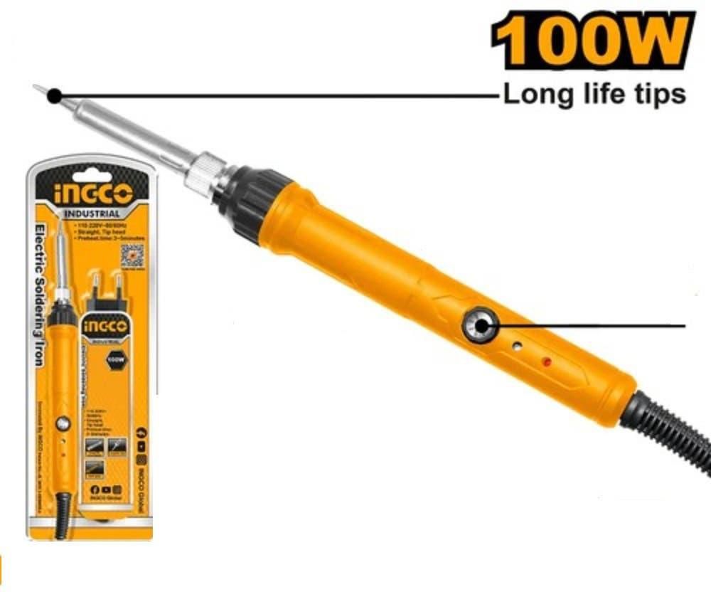 Get Ingco Si0110831 Soldering Iron, 100 Watt - Black Yellow with best offers | Raneen.com