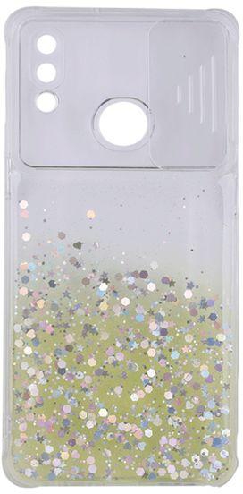 SAMSUNG GALAXY A10S - Camera Slider Clear Back Cover With Sequin