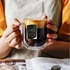 Double Wall Glass Coffee Tea Mug CLear 250ml+zigor special bag