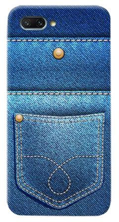 Thermoplastic Polyurethane Jeans Pattern Case Cover For Huawei Honor 10 Blue