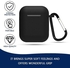 Silicone Case With Anti-lost Carabiner Anti-dust Cover For AirPods Earphones