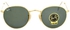 نظارة شمسية بإطار دائري مع عدسات واقية من الأشعة فوق البنفسجية - RB3447-001-50 - مقاس العدسة: 50 مم - لون ذهبي للرجال