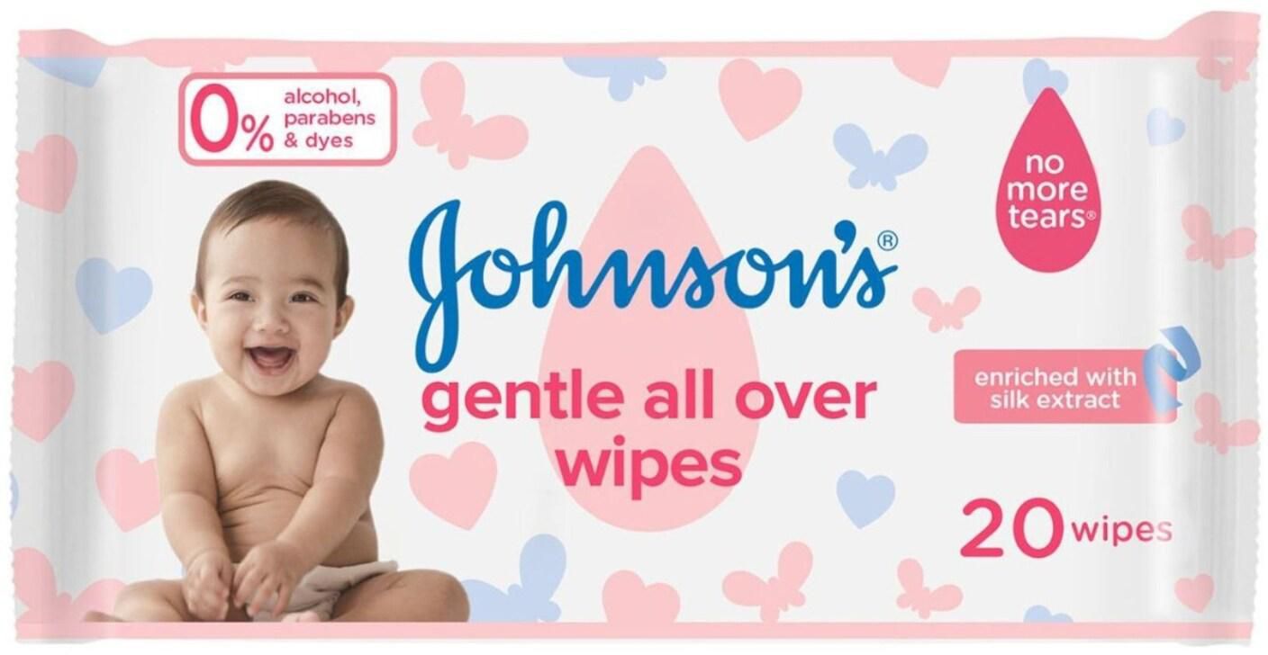 Johnson&#39;s Baby Wipes Gentle All Over 20 Wipes