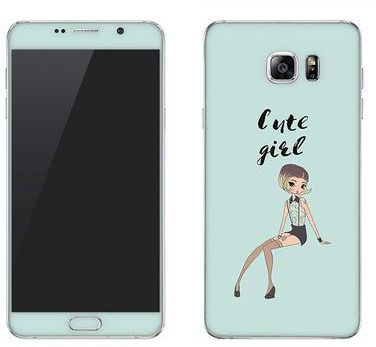 Vinyl Skin Decal For Samsung Galaxy Note 5 Shy Cute Girl