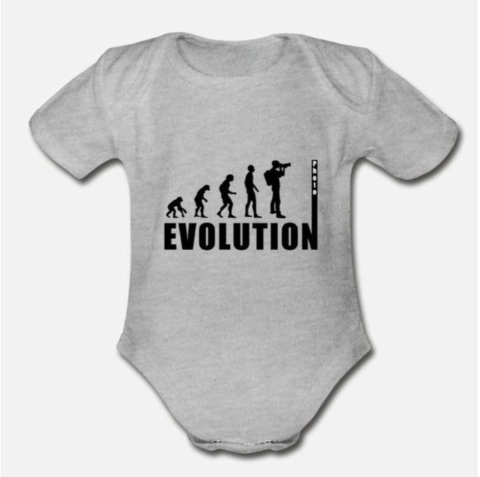 Evolution Photographer Organic Short Sleeve Baby Bodysuit