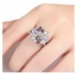 Copper Cubic Zirconia Studded Flower Designed Ring