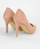 Nude Faux Suede Pointed Toe Pumps