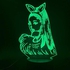 الثقه كي مصابيح LED ليلية - مصباح ثلاثي الابعاد للطاولة للمغني المشاهير اريانا غراندي بوستر هدية لمحبي القطط والفتاة لديكور غرفة النوم باضاءة LED ليلية ثلاثية الابعاد