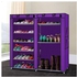 Double Column Free Standing Shoe Rack Organizer With Cover