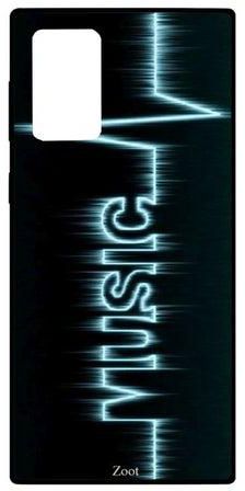Music Printed Case Cover For Samsung Galaxy Note20 Ultra Black/Blue