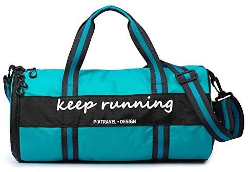 JLHOUSE Sports Gym Bag with Shoes Compartment &Wet Pocket Gym Duffel Bag 35L（Blue）Overnight Bag for Men and Women