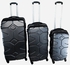 Energy BAG-5456 Travel Set Bag 3 Pieces Fiber - Ribbed Black