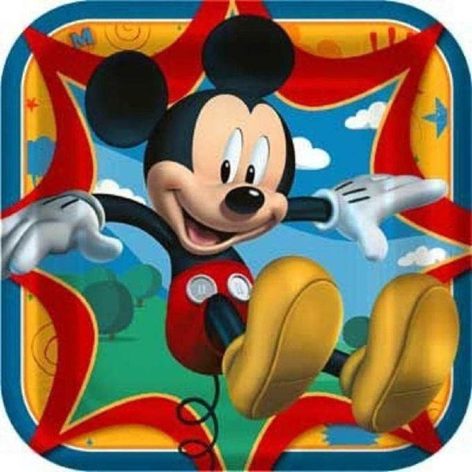 Disney Mickey Mouse Clubhouse 9" Square Plates, 8 Count, Party Supplies