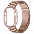 Next store Compatible with iWatch Band 49mm with PC Case Cover, Stainless Steel Link Bracelet for iWatch Ultra/Ultra2 Series 8/9 (Rose Gold)