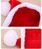 6 Pack Plush Santa Hats Christmas Santa Hat Xmas Hat for Kids 3-10 Years Children Christmas Party Favors Child Kid Toddler Size Red