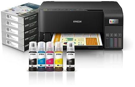 Epson EcoTank L3550 Home Ink Tank Printer, High-speed A4 colour 3-in-1 printer with Wi-Fi Direct, Photo Printer, with Smart App connectivity,Black + FREE Business Paper box