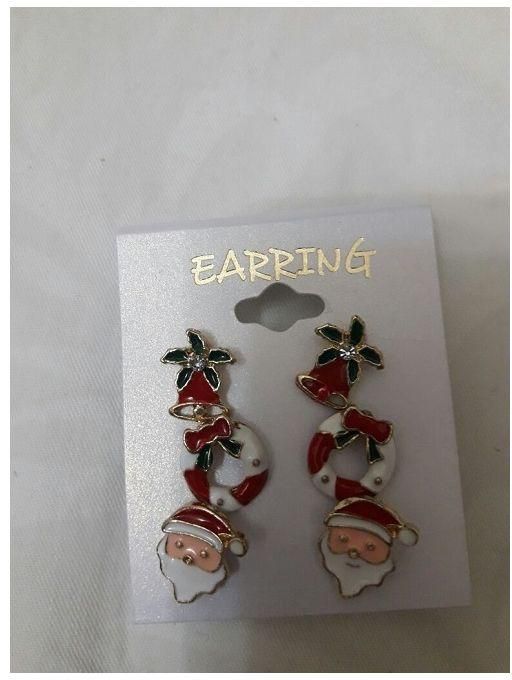 Generic Christmas Earring - Red & White
