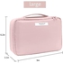 Queboom Travel Makeup Bag Cosmetic Bag Makeup Bag Toiletry bag for women and girls (Pink), Pink, Fashion