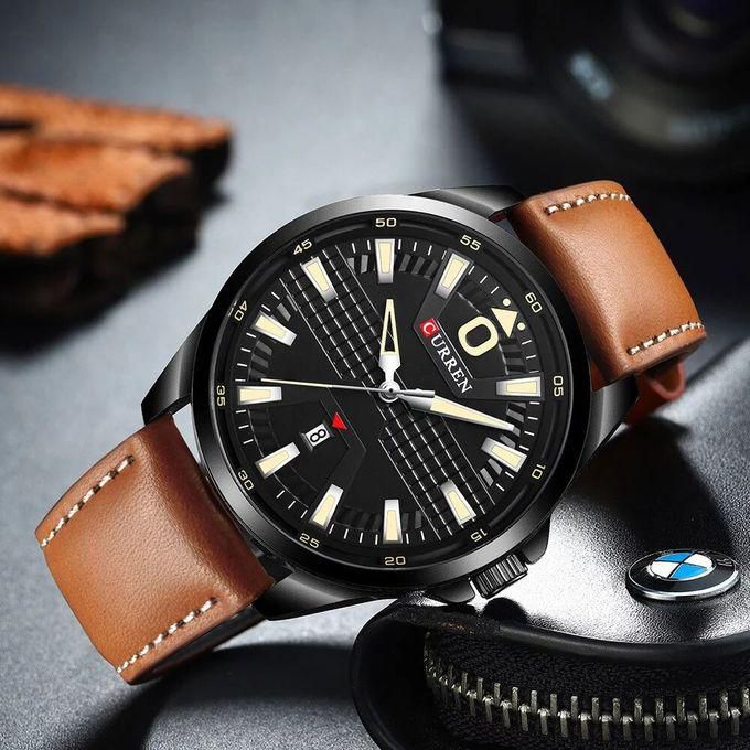 Curren 8379 Original Brand Leather Straps Wrist Watch For Men