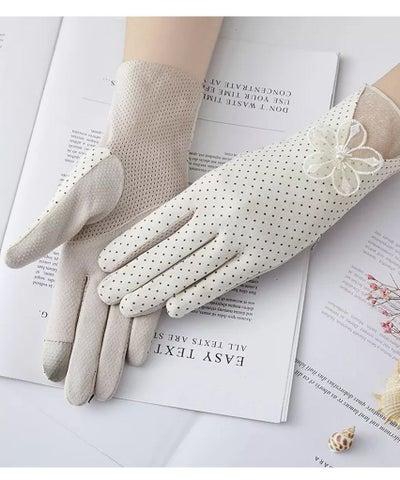 Pair Women Sun Protective Gloves UV Protection Summer Sunblock Gloves Touchscreen Gloves for Driving Riding