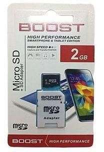 Micro SD- Boost Memory Card 2GB