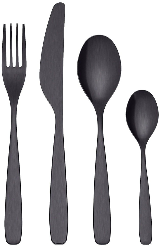Tillagd - 24-Piece Cutlery Set, Black