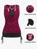 Plus Size Cowl Neck Cinched Rose Lace Tank Top - L | Us 12