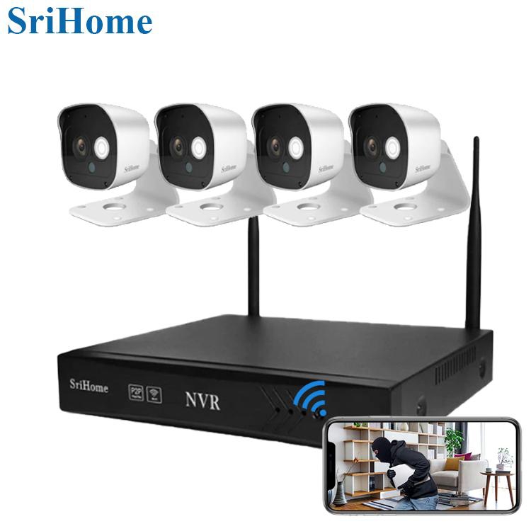Srihome 4-8CH NVR Kit Security System 1080P FHD IP Camera CCTV NVS002 (4 Pcs)
