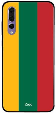 Thermoplastic Polyurethane Skin Case Cover -for Huawei P20 Pro Lithuania Flag نمط علم لتوانيا