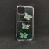 Transparent Glitter Back Cover Butterfly For Iphone 13 6.1 - Green